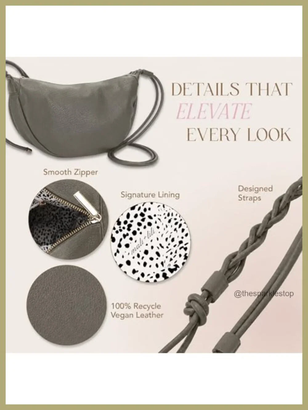 Vegan Leather Convertible Hobo Shoulder Bag Women Crossbody Purse